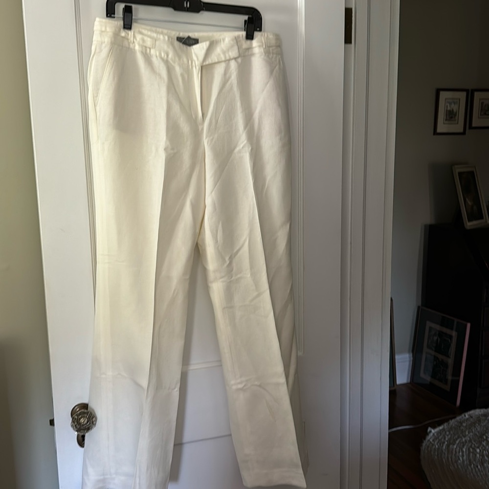 Ann Taylor Curvy Fit fully lined linen pant